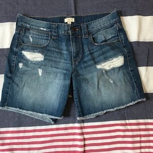 EUC J. Crew Factory Denim Shorts